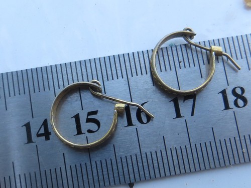 sterling silver gold plate hoop earings 1.5 grams by creola - Picture 2 of 2