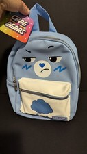 Care Bears - GRUMPY BEAR - Blue 10" Mini Faux Leather Backpack