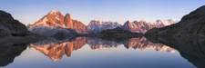 Alps Mountains Lake Reflection Panoramic Photo Art Print Poster 36x12