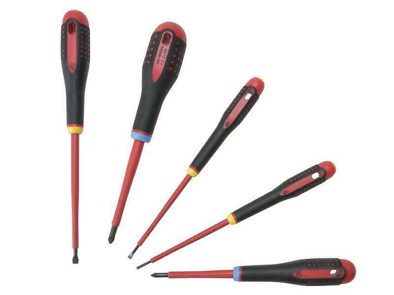 Bahco Be-9882S Insulated Ergo Screwdriver Set Of 5 Sl/Ph BAH9882S