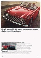 1965 TRIUMPH TR-4A / TR4A Convertible Sports Car DECORATIVE REPLICA METAL SIGN