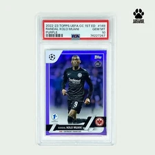 22-23 Topps UEFA 1st Ed. Randal Kolo Muani RC Rookie /30 PSA 10 Tottenham France