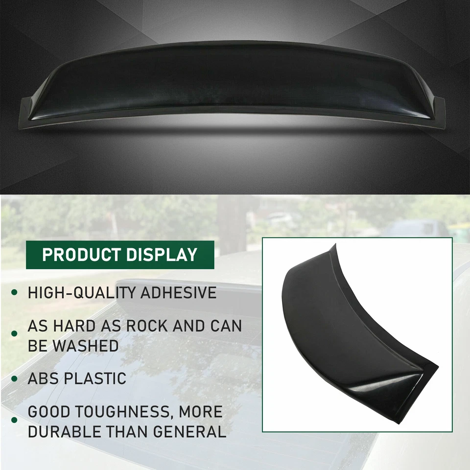 Para Honda Civic 2006-2015 13 14 4 puertas ventana trasera techo alerón visera ventilación ala ABS Foto 2 de 4