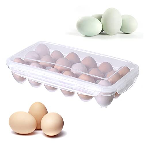 Porta Uova da Frigo Contenitore Uova per 18 Uova Porta Uova Plastica (B1f)