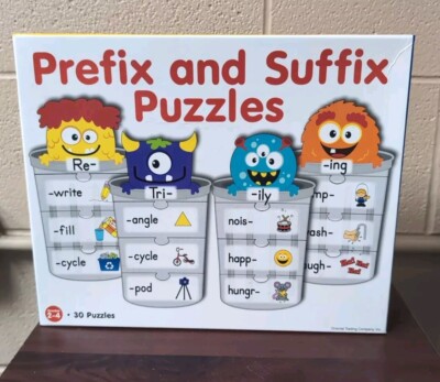 NEW Prefix And Suffix Puzzles By Oriental Trading Co. Grades 2-4