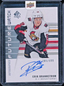 2019-20 SP Authentic Future Watch Autograph Rookie #184 Erik Brannstrom /999