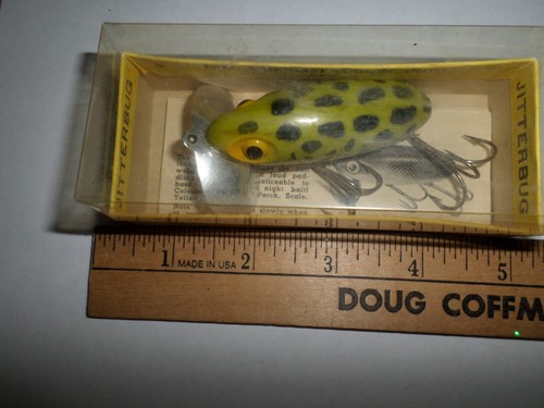 Leurre De Pêche Vintage Fred Arbogast Jitterbug - Rouge Et Blanc - Topwater - USA
