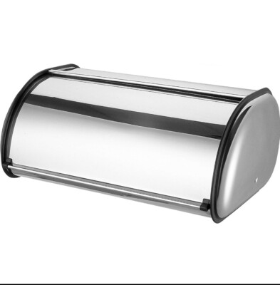 42 cm Silber Brotkasten Box Haus Küche Aufbewahrung Modern Elegant Stilvoll Design