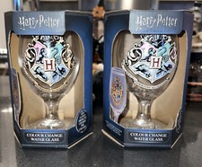 Harry Potter Color Changing Glass Goblet Cup Hogwarts Original Packaging Mug X 2