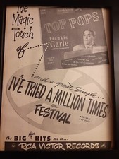 Frankie Carle I've Tried A Million Times Rare Original Promo Poster Ad Framed