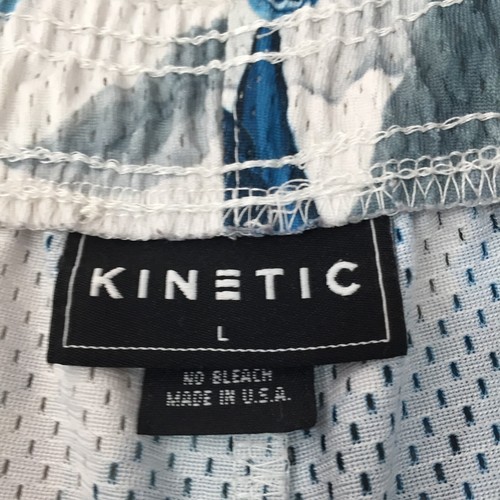 Kinetic Kings shorts mens size L white blue floral stretch mesh 106864 - Picture 7 of 12