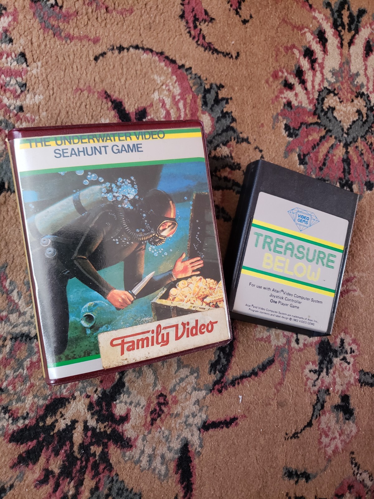 Rare Video Gems Treasure  Below VCS Atari 2600, 1982)(Tested) Family Video nes
