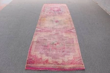 3.2x10.2 ft Runner Rug, Vintage Rugs, Turkish Rugs, Oushak Rug, Kitchen Rug