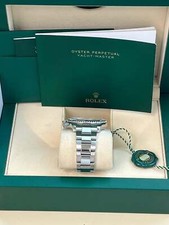 Rolex Yacht-Master 40mm Silver Dial Platinum Bezel Oyster Steel Mens Watch 16622 16
