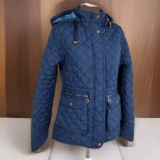 Target Dry Navy Blue Women's Hooded Quilted Jacket Size S  Puffer Coat 