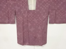 7273497: JAPANESE KIMONO / VINTAGE MICHIYUKI COAT / SILK / SHIBORI / WOVEN TASUK
