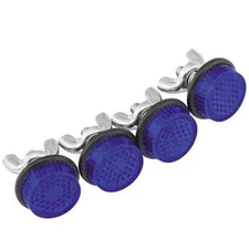 4 Blue Mini Reflector Tag Bolt Screws For Motorcycle License Plate Frame