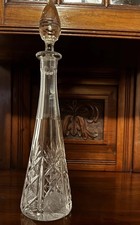 Konische Likör- Karaffe mit Stopfen,ca.28 cm hoch, um 1930,Tschechische Rep. TOP