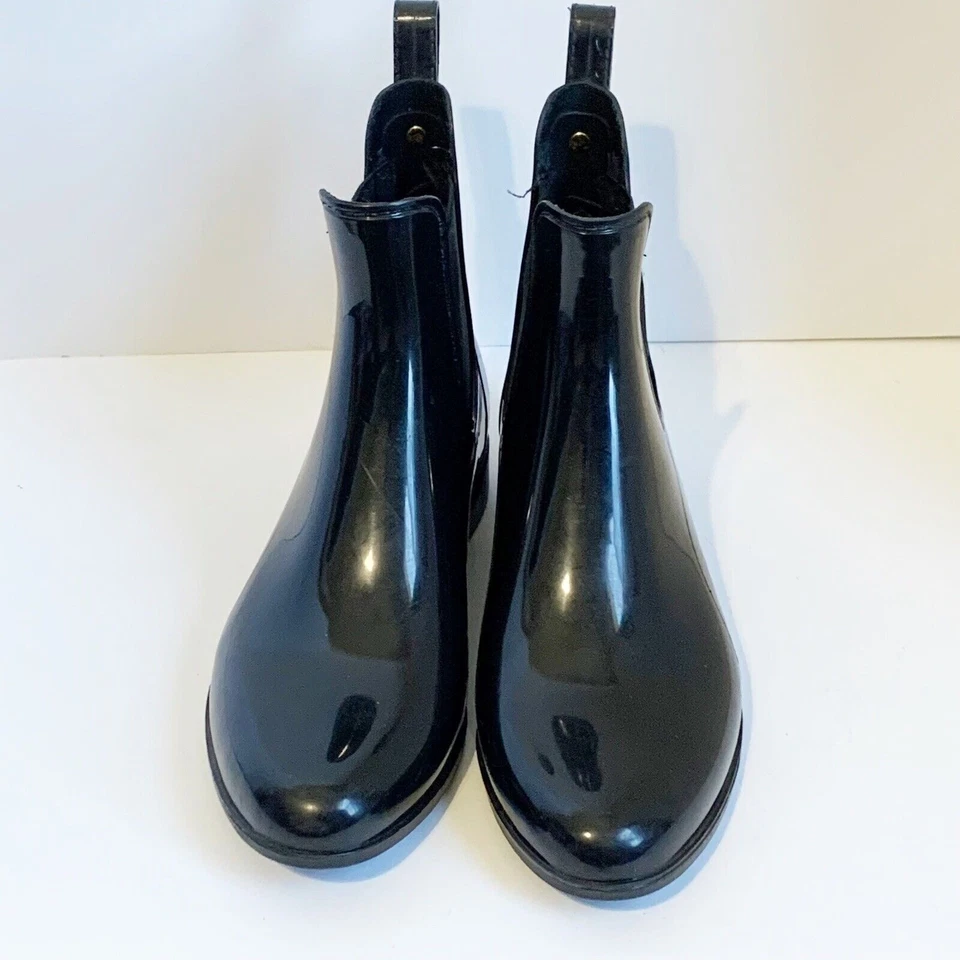 Sam Edelman Women’s Glossy Black Tinsley Chelsea Rain Boots Size 8 Waterproof - Image 3 of 4