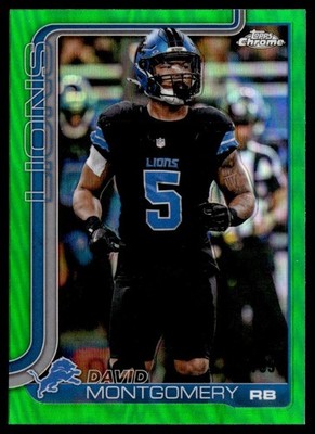 2025 Topps Chrome Green Refractor (JSY #) David Montgomery 05/99 #103