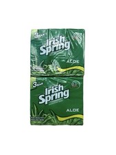 NEW Irish Spring Deodorant Bar Soap Original W/ALOE 3.7 Oz Each 6 TOTAL NOS
