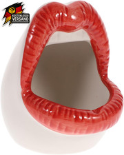 Keramik Aschenbecher mit großem Mund – kreative Tischdeko für Zuhause Büro