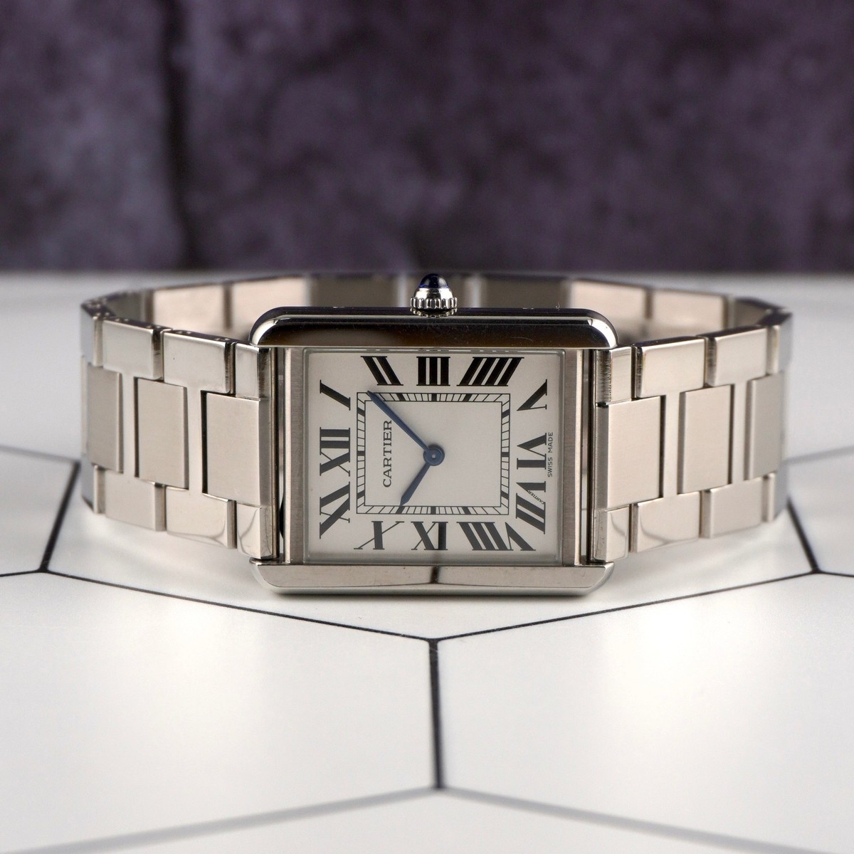 Cartier Tank Solo 27x34mm Steel Silver Dial Men