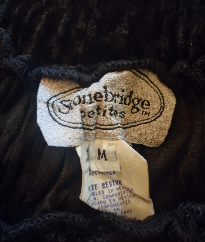 Maxi Falda De Colección Y2K Negra Terciopelo Aplastado Caprichoso Hada Grunge Gótica M Años 90 2000 Foto 3 de 3