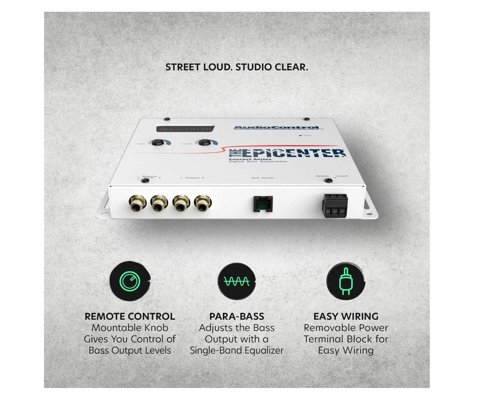 Procesador de restauración de graves AudioControl EPICENTER para estéreo de automóvil (blanco) Foto 3 de 4