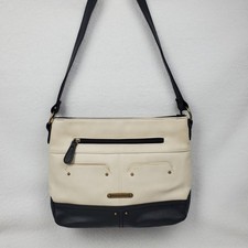 Stone Mountain USA Shoulder Bag Women's Cream & Black Handbag 10x12x3" Purse