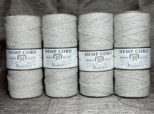 Hemptique 4 Pack Lot Bundle Hemp Cord Spool 20lb 205'-HS20NA Twine Craft Macrame