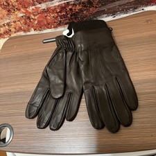 Michael Kors Men s Brown Leather Tech Gloves size LARGE NWT 98