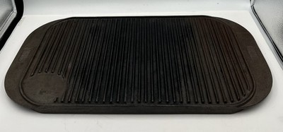GUSSEISEN WENDE DOPPEL GRILLPLATTE 48cm x 26cm (4,8kg) INNEN ODER AUSSEN