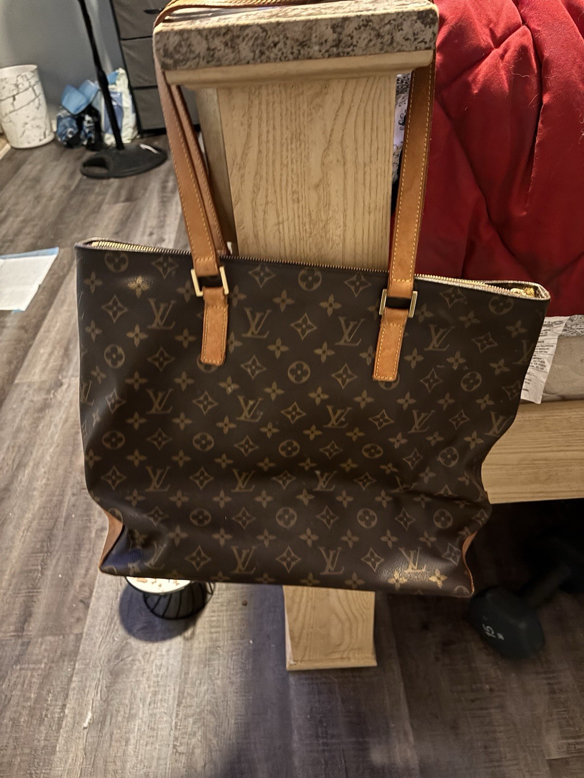 Louis Vuitton Cabas Mezzo Tote Bag Monogram Shoulder Bag