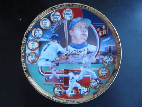 NEW 1991 Sports Impressions Mickey Mantle Plate “Lifetime Achievements” COA NIB - Photo 4/6