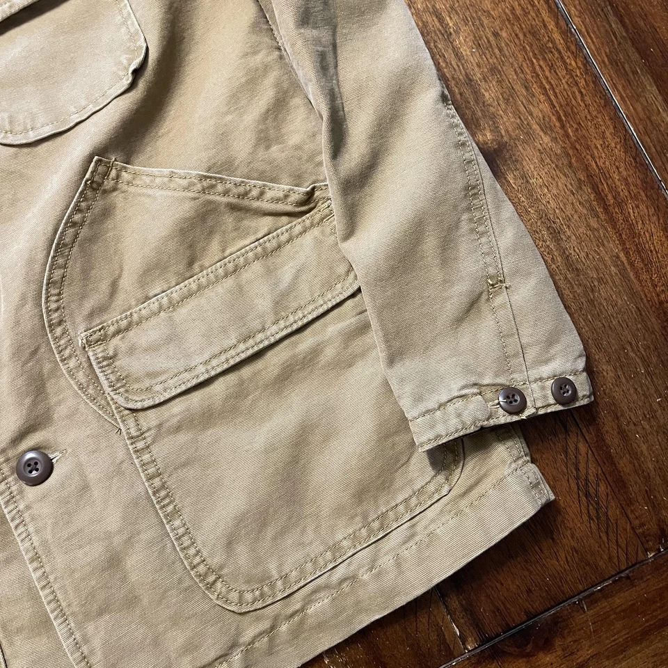 Chaqueta Gap Niños Niños Grande Tostado Lona Tareas Abrigo Granero Campo Pana Cuello Foto 4 de 4