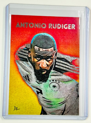 Antonio Rudiger Platinum Plated Edition Artist Signed ''Germany'' Trading Card 1/1