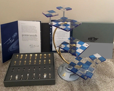 Star Trek Tridimensional Chess Set Franklin Mint 1994 - unbenutzt - Originalverpackt