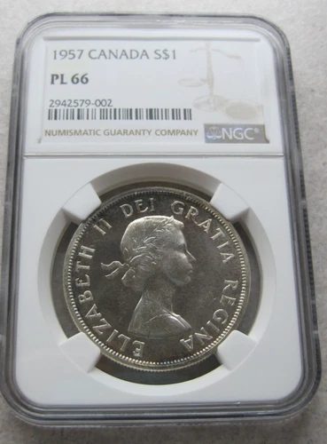 1957 Canada Silver $1 NGC PL66