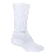 SockGuy SGX 6" White Cycling Socks Size S/M Made in USA