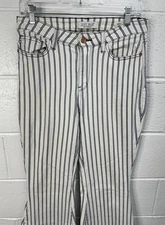 Judy Blue Jeans Womens 7/28 High Waist Super Flare Bell Bottom Stripe Pants