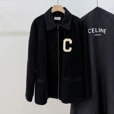 Celine Paris Patch Corduroy Padded Jacket Full Set 152839246