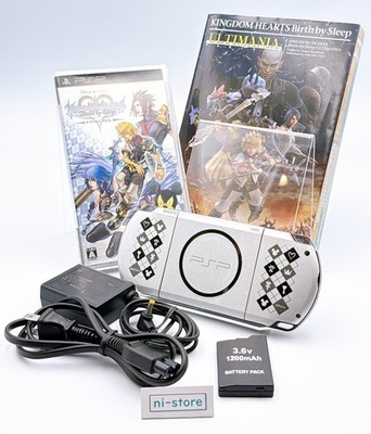 Sony PSP-3000 Console Silver Kingdom Hearts Limited Region Free w/etc -Very Good