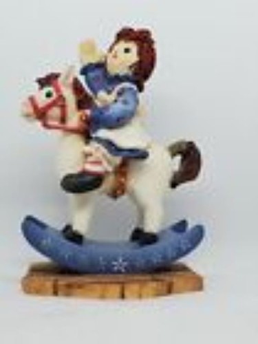 Statuina in resina Raggedy Ann su cavallo a dondolo #864862 La nostra amicizia porta alla felicità - Foto 2 di 6