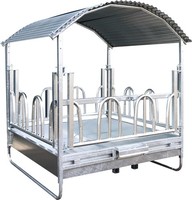 Kerbl Viereckraufe Mit Palisadenfressgitter 2 X 2 M 12 FresspläTze Rinder Pferde