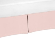 Blush Pink Baby Girl Pleated Crib Bed Skirt Dust Ruffle for Bedding Collections