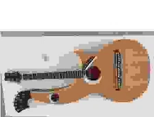 6,6,8 Strings Double Neck Electric Acoustic Harp Guitar #88