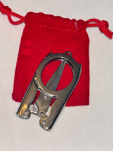 Mini Tijeras Plegables Vintage Bolsillo Miniatura Pequeño Corte Terciopelo Bolsa Metal - Imagen 3 de 5