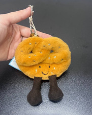 Jellycat Amuseable Pretzel Bag Charm Plush Keychain Cute Collectible Gifts - NWT