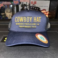 NWT Sendero Provisions Co. Cowboy Trucker Snapback Hat Cap Blue